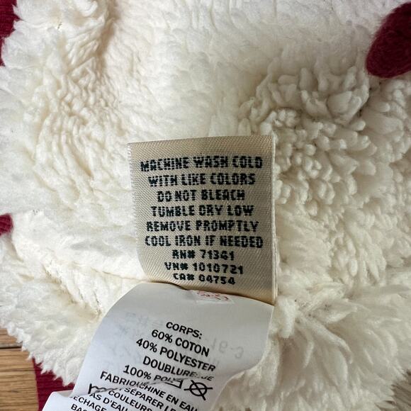 L.L. Bean Sherpa Fleece Lined Sweatpants Red Cranberry Heather Size Extra Large - Picture 8 of 9